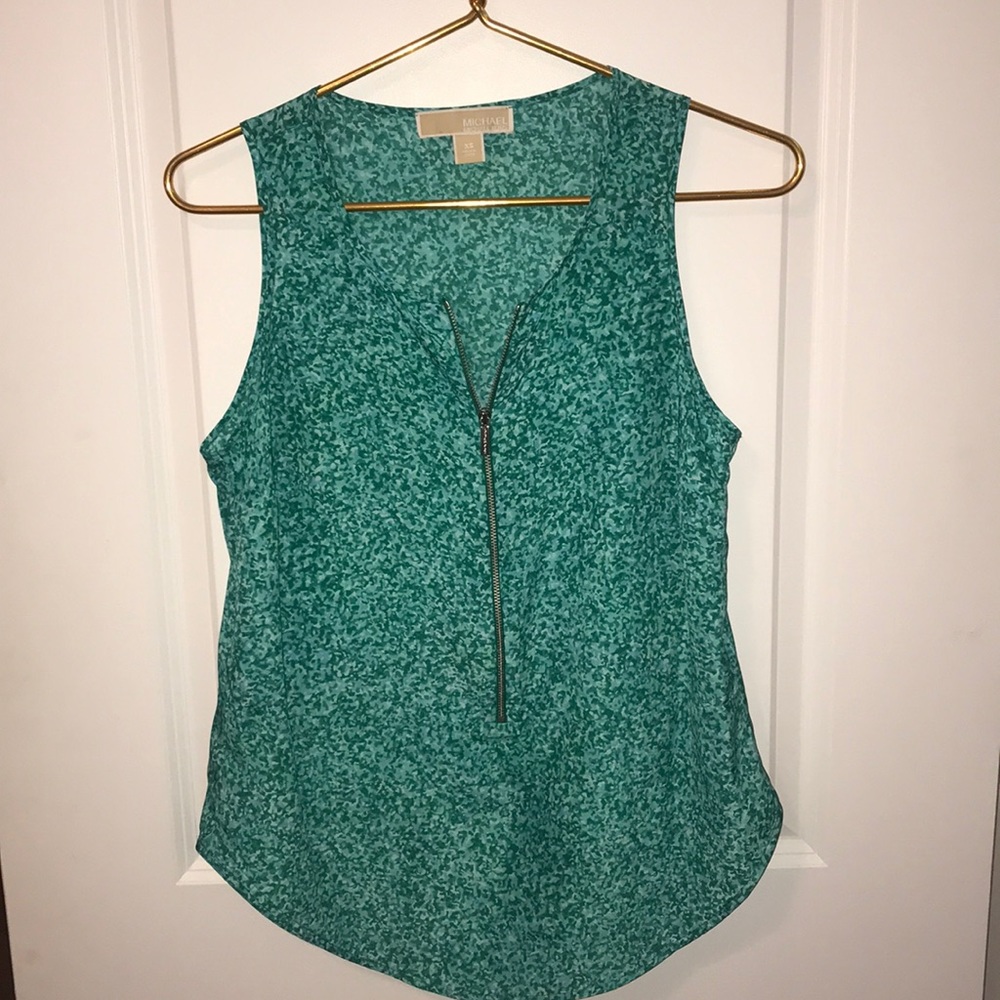 Michael Kors Teal Sleeveless Top